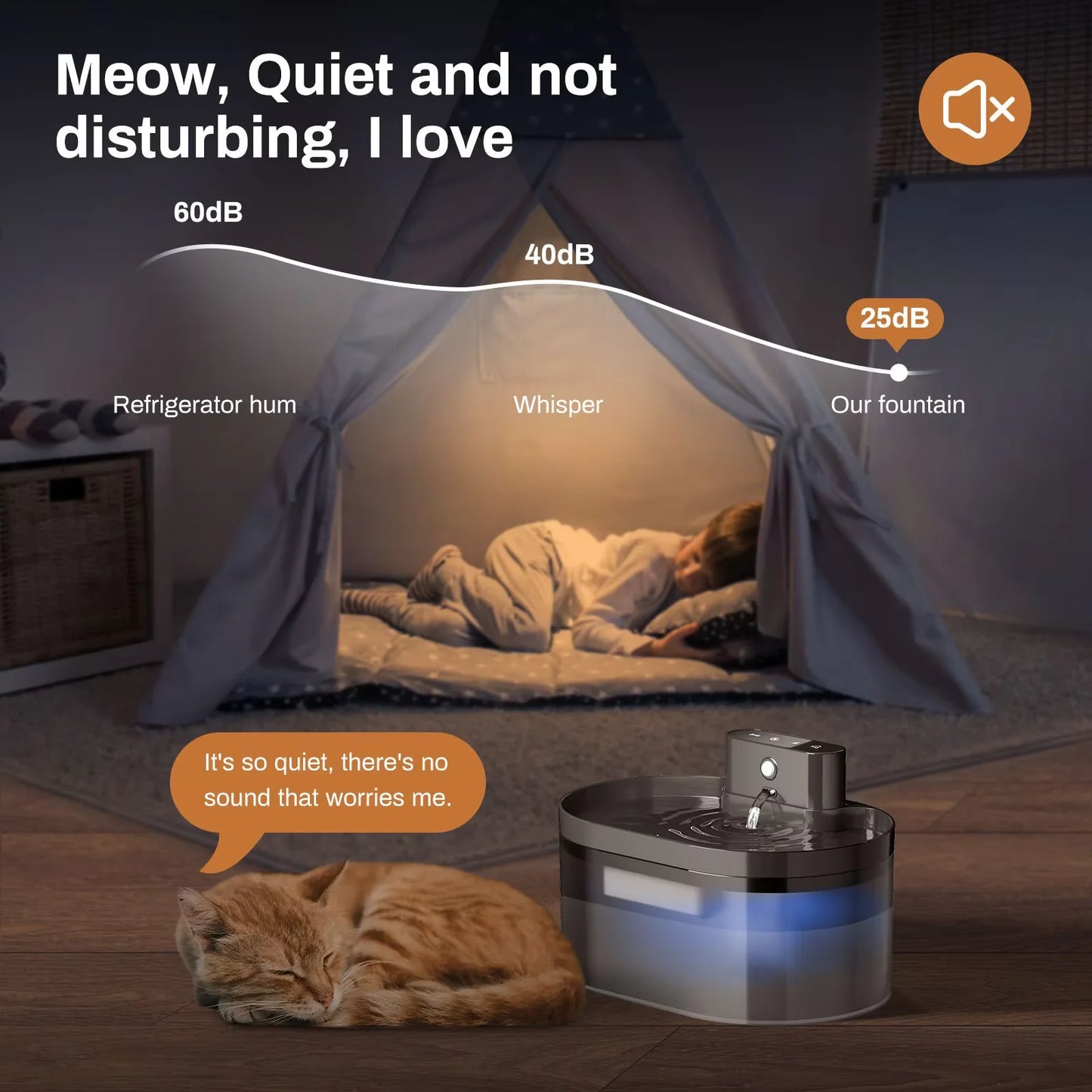 2.2L Wireless Pet Water Fountain - Rechargeable with Infrared Sensor & 3 Filters - Deribla Store