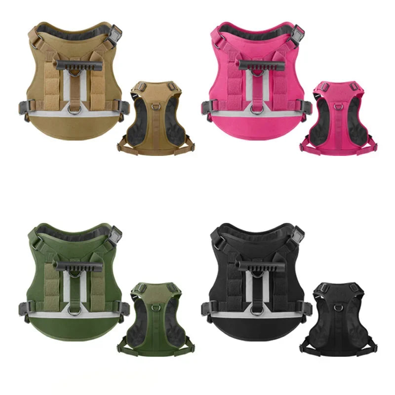 Tactical Dog Harness - Reflective No-Pull Vest for Large Dogs with Handle - Deribla Store