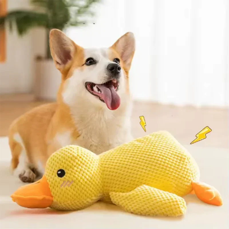 4-in-1 Stomping Duck Dog Toy - Interactive Squeaky Plush with Teeth Cleaning - Deribla Store