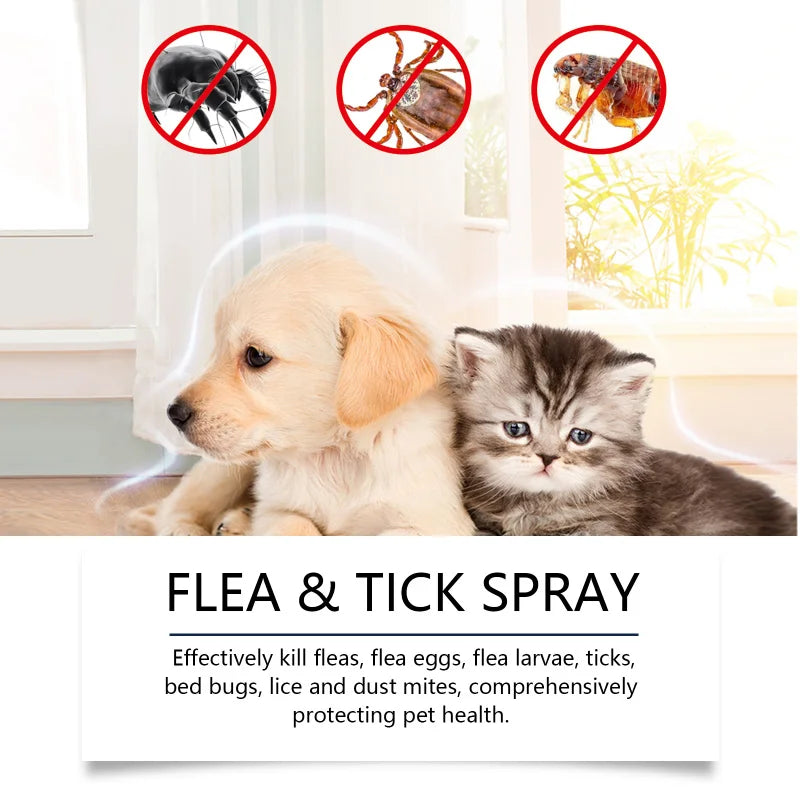 Flea & Tick Spray for Dogs & Cats - Natural Daily Insect Repellent 30ml - Deribla Store