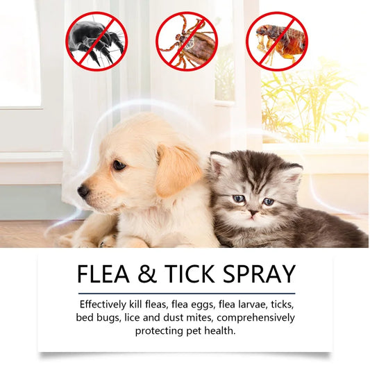 Flea & Tick Spray for Dogs & Cats - Natural Daily Insect Repellent 30ml - Deribla Store