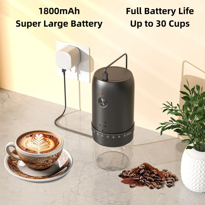 Portable USB Coffee Grinder 40 Gears - Rechargeable Electric - Deribla Store
