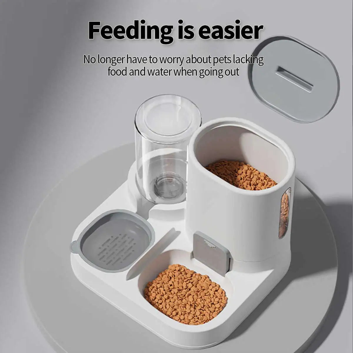 2-in-1 Pet Feeder & Water Dispenser - Large Capacity for Dogs & Cats - Deribla Store