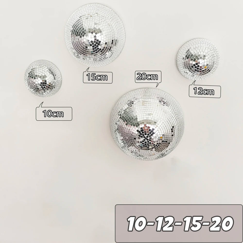 Wall Disco Ball Mirrored Designs Metallic Home Decor Mirror Ball