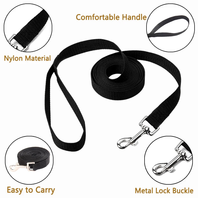 Long Nylon Dog Training Leash 10m/15m/20m - Heavy Duty - Deribla Store