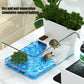 Turtle Tank - Amphibian Reptile Breeding Box with Basking Platform & Fence - Deribla Store