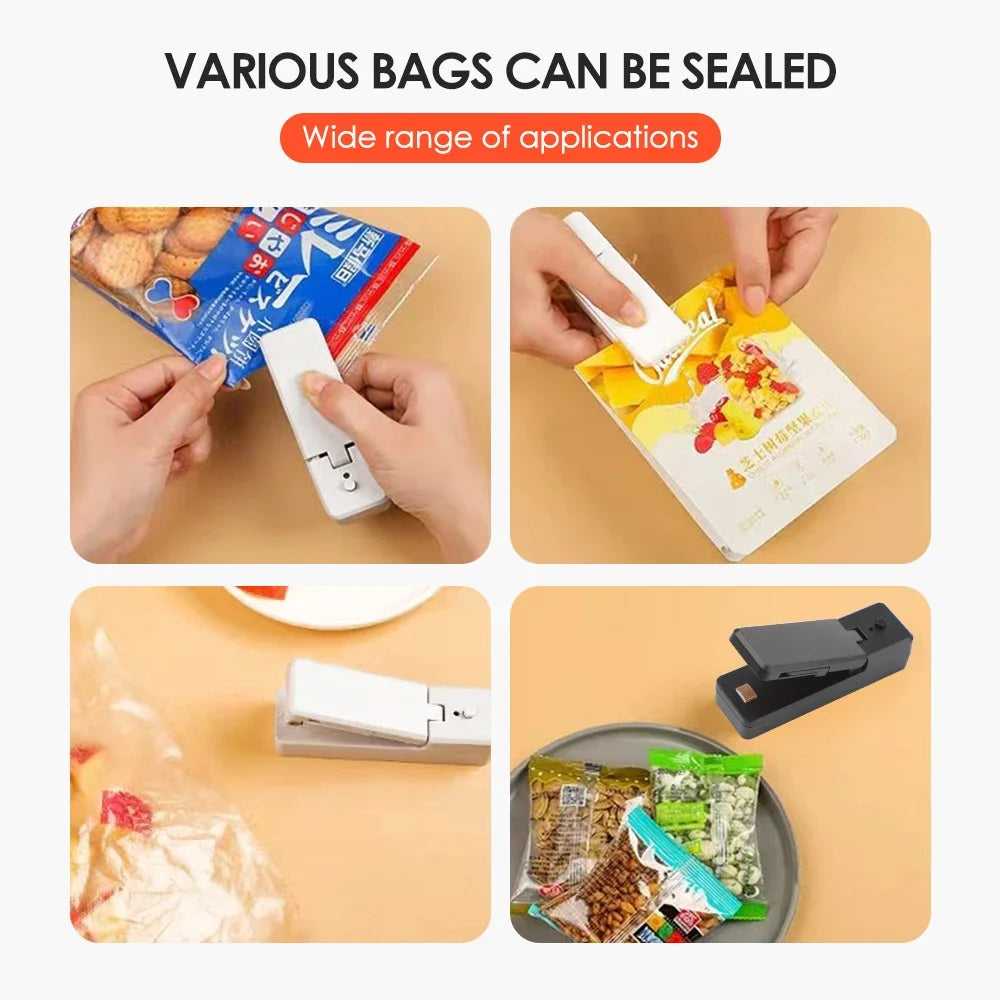 Mini Magnetic Sealer 2-in-1 Rechargeable - Bag Cutter Heat - Deribla Store