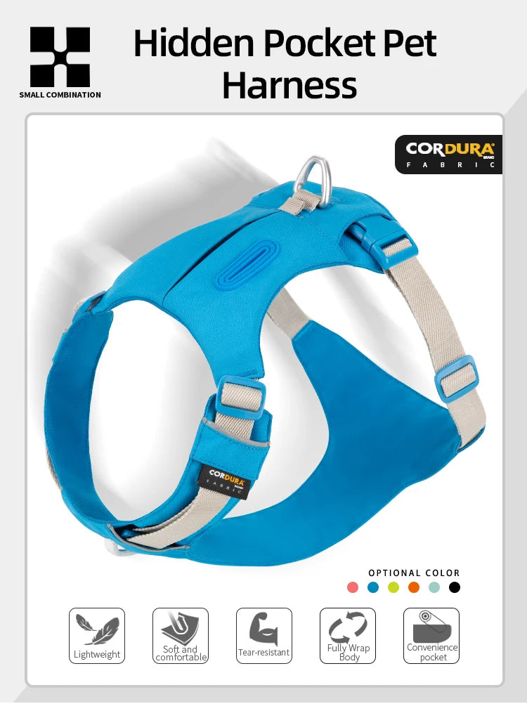 No-Pull Dog Harness - Reflective Nylon with Pocket & Adjustable Fit - Deribla Store