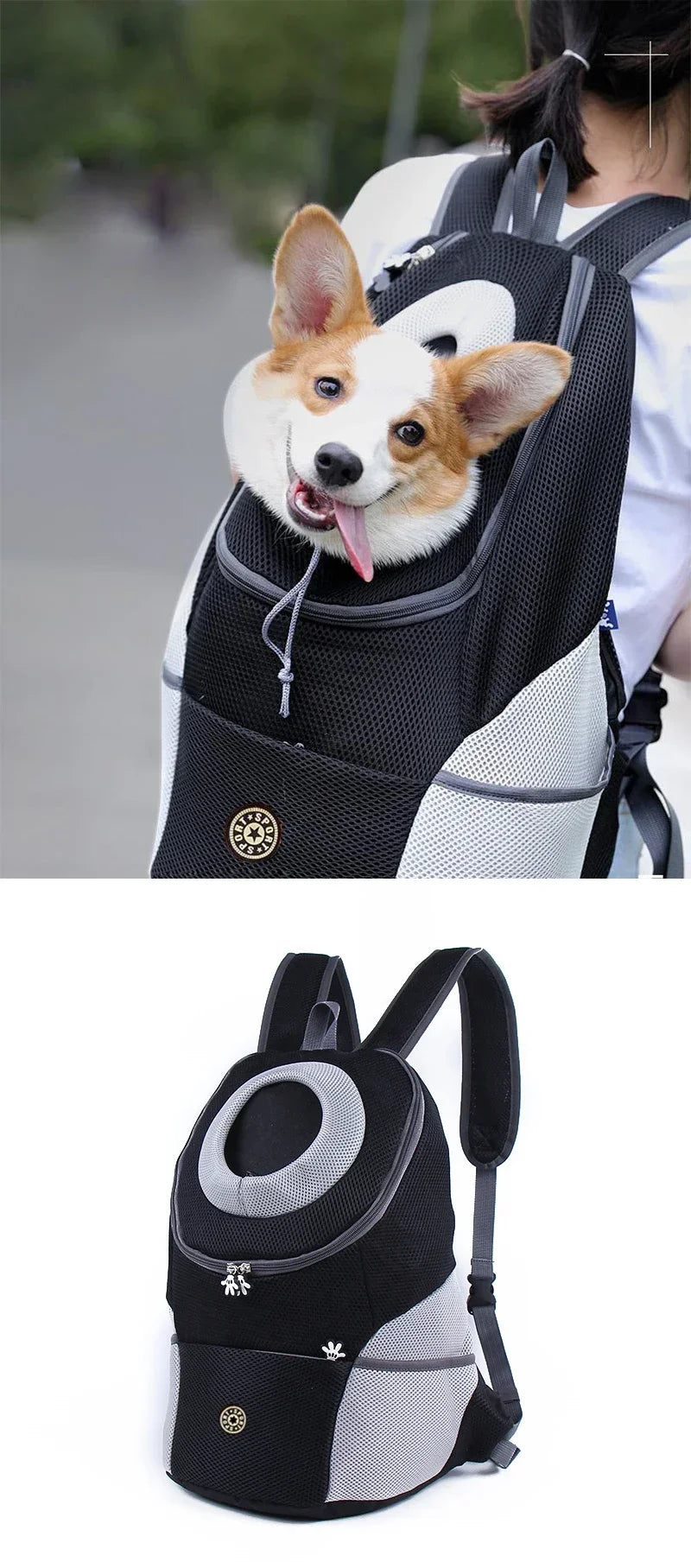 Dog Carrier Backpack - Double Shoulder Portable Pet Travel Bag, Breathable Legs-Out Design - Deribla Store