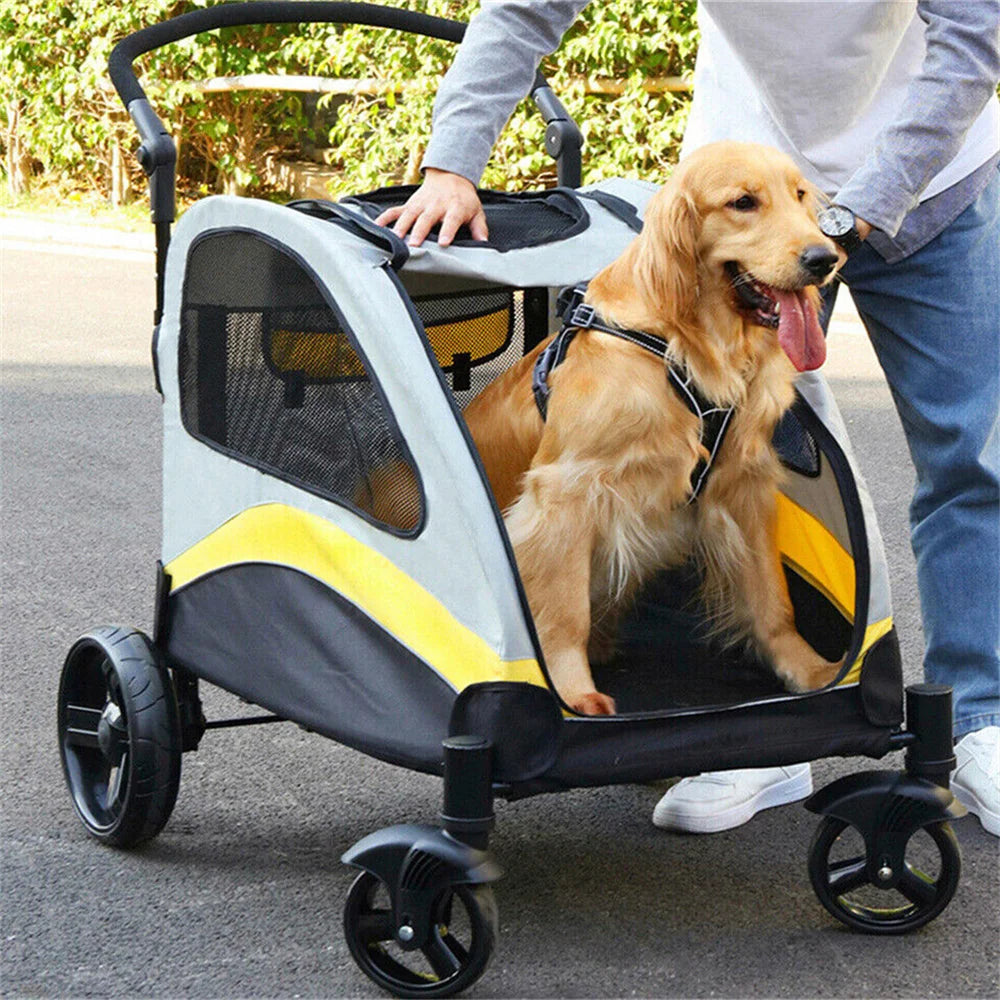 Premium Dog Stroller - 4-Wheel Foldable Pet Jogger for Small to Large Dogs - Deribla Store