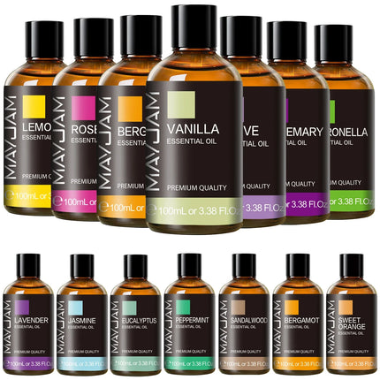 Pure Plant Essential Oil - 100ml Aromatherapy 53 Scents