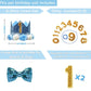 Dog Cat Birthday Crown Hat & Bow Tie Set - Reusable Party Headband with Numbers 0-9 - Deribla Store