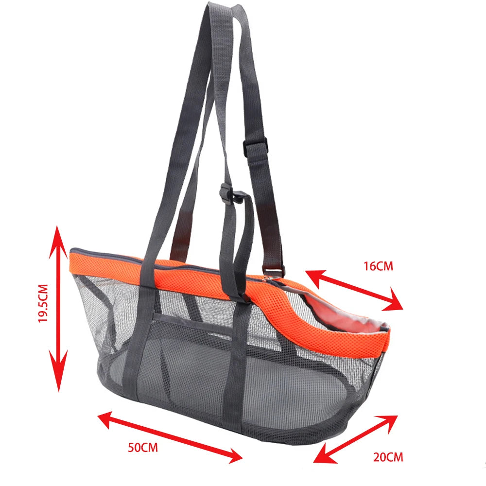 Breathable Mesh Pet Carrier Bag - Soft-Sided Sling Handbag for Small Dogs & Cats - Deribla Store