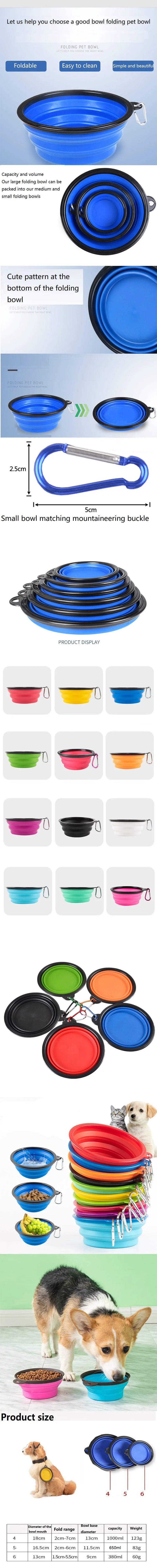 Collapsible Dog Bowl - Portable Silicone Travel Pet Food & Water Bowl - Deribla Store