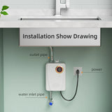 Electric Water Heater 110V 220V Instant - Wall Mounted 3S Hot - Deribla Store