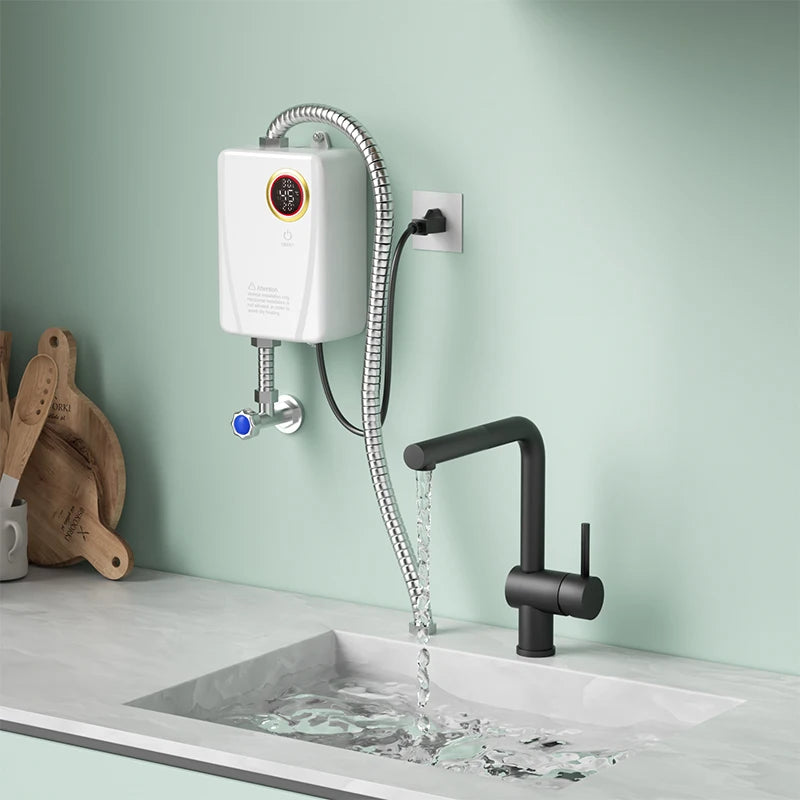 Electric Water Heater 110V 220V Instant - Wall Mounted 3S Hot - Deribla Store