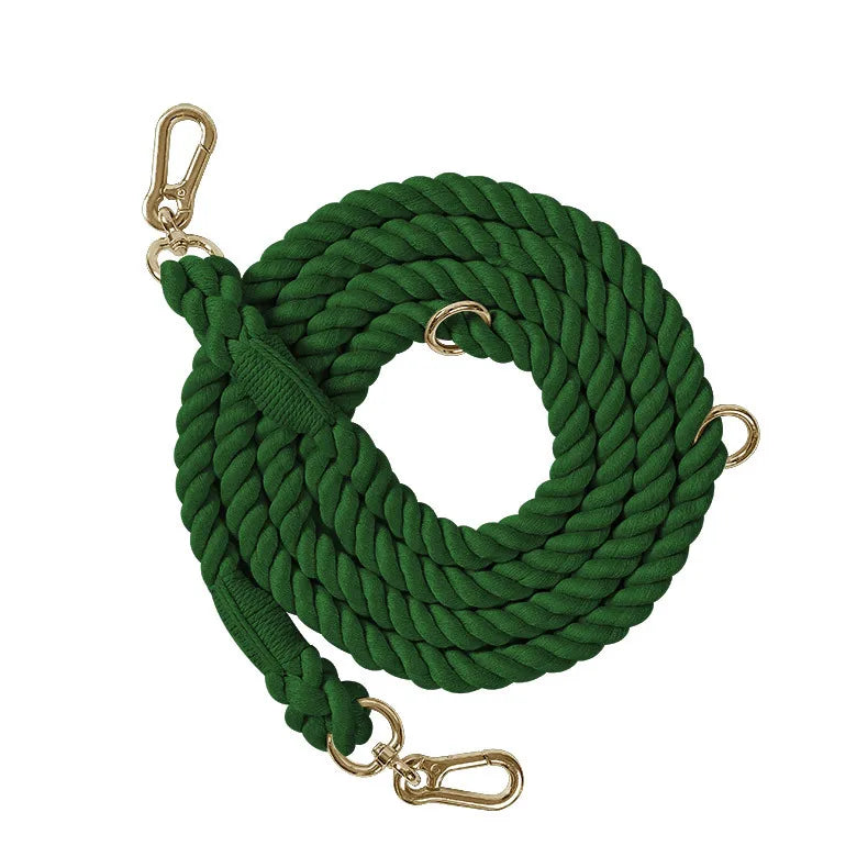 Handmade Braided Dog Leash - 250cm Strong Cotton Rope Heavy Duty Leash - Deribla Store