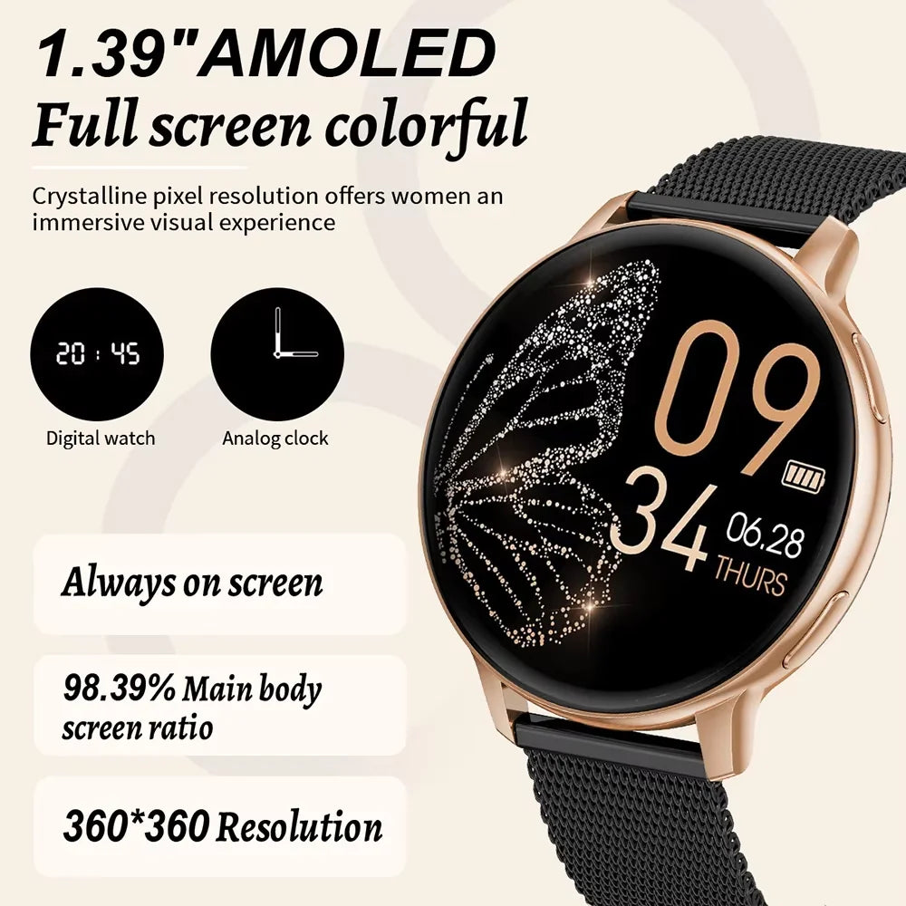 LIGE 2025 Smart Watch Women Bluetooth Call Custom Dials Watches