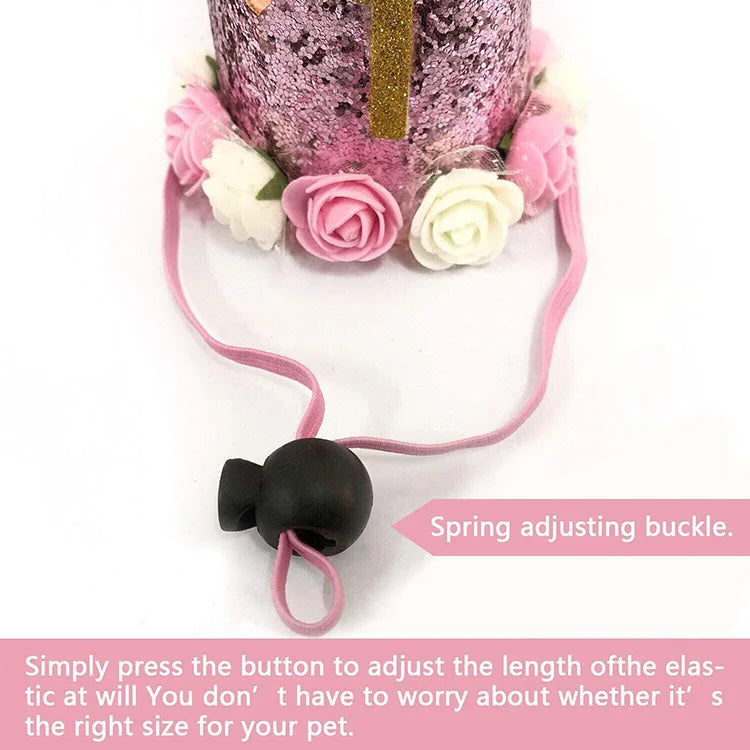 Dog Cat Birthday Crown Hat & Bow Tie Set - Reusable Party Headband with Numbers 0-9 - Deribla Store