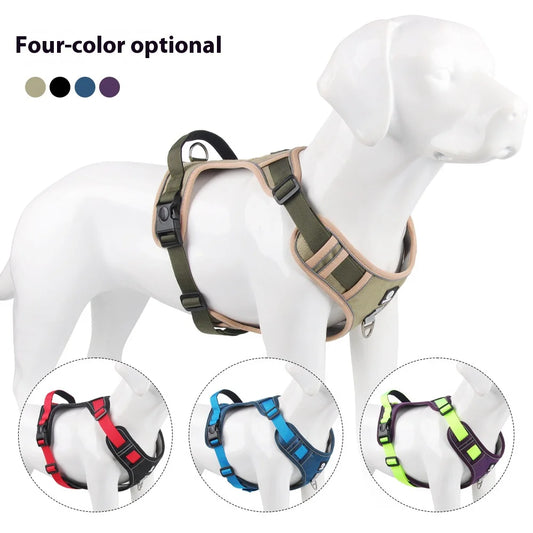 Anti-Pull Reflective Dog Harness - Multi-Point Adjustable No-Pull Vest - Deribla Store