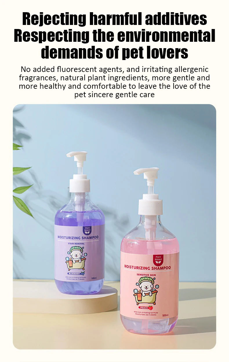 500ML Cat Dog Shower Gel - 2-in-1 Deodorizing Shampoo for Smooth & Tangle-Free Fur - Deribla Store