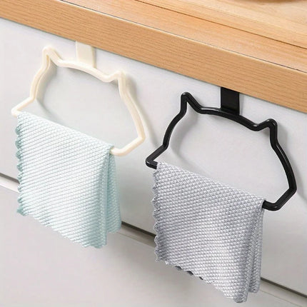Cat-Shaped Towel Holder - No-Drill Bathroom Storage