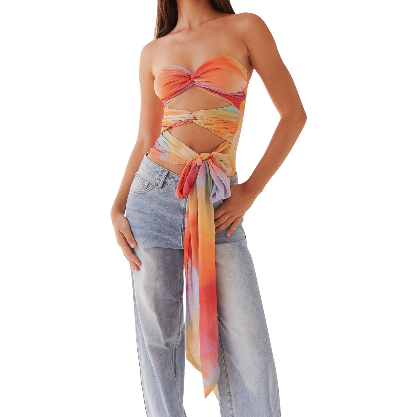 Women s Off Shoulder Ruffle Crop Tops Summer Boho Floral Print