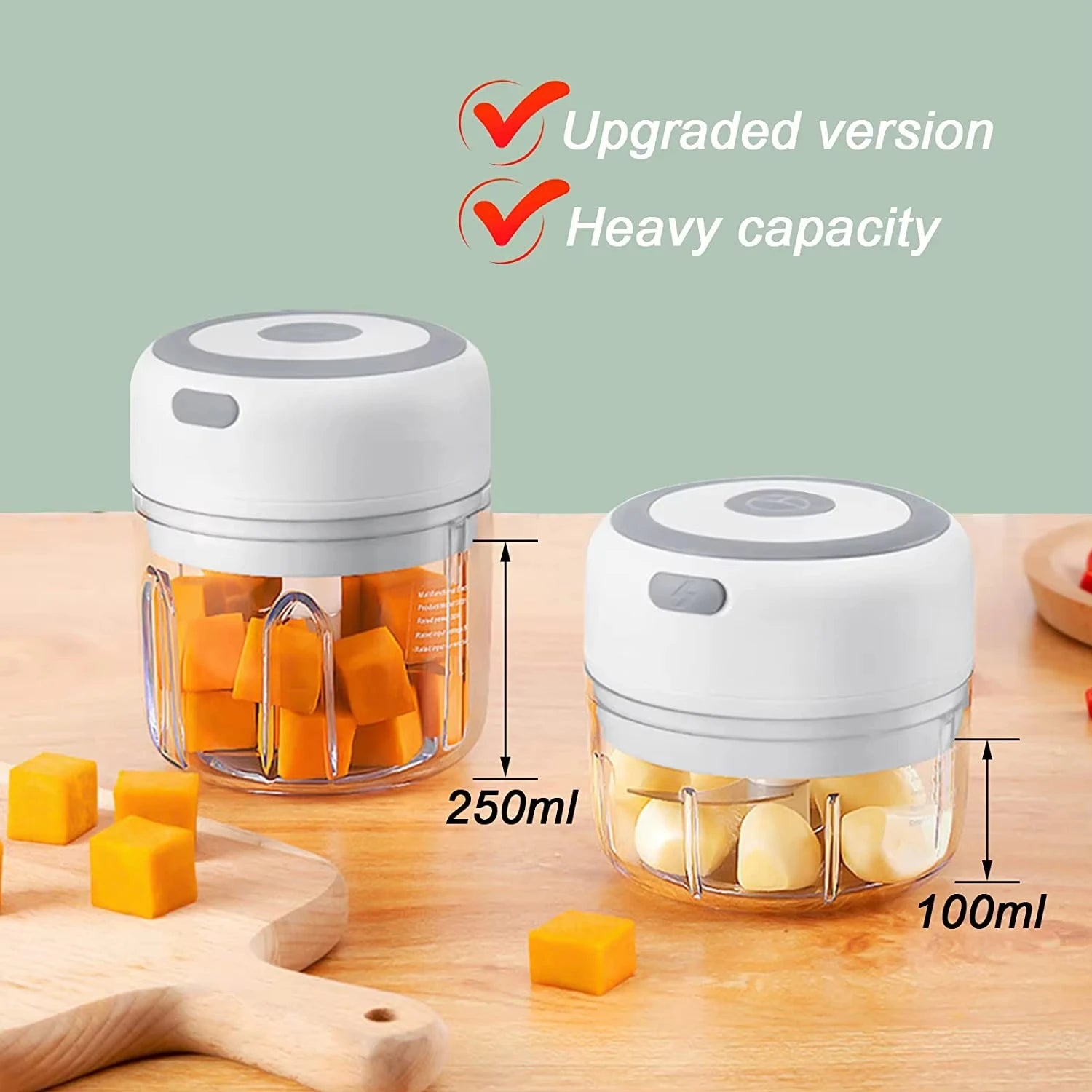 Electric Mini Garlic Chopper USB Rechargeable - Meat Grinder - Deribla Store
