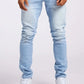 Men's jeans, fashionable stretch solid color jeans, fashionable