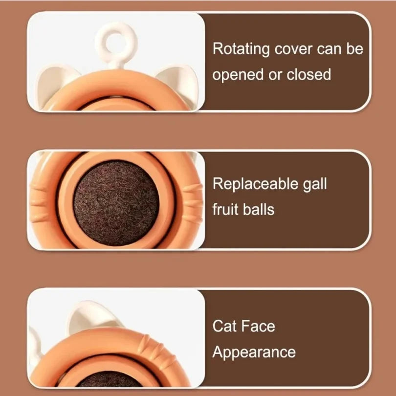 Natural Catnip Cat Wall Ball Toy - Edible Stick-On Treats for Teeth Cleaning & Digestion - Deribla Store