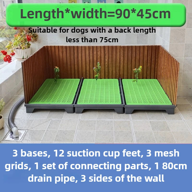 Flush Dog Toilet with Drain Indoor Potty 
