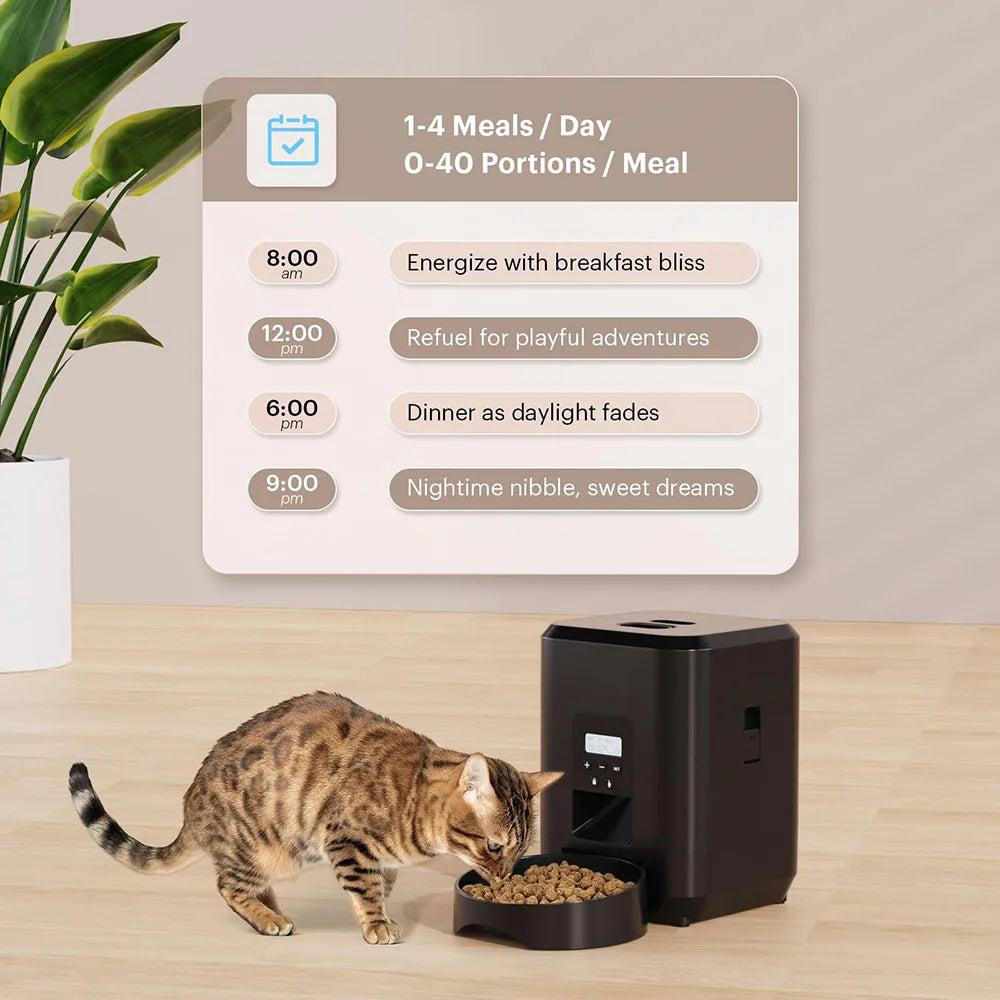 Smart Automatic Pet Feeder - Timed Portion Control Slow Food Dispenser for Dogs & Cats - Deribla Store