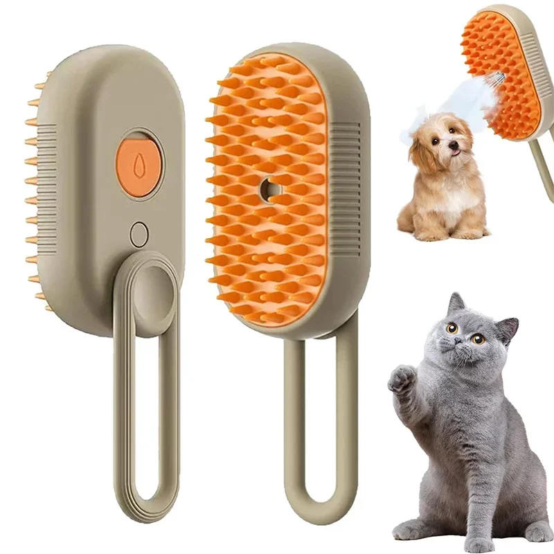 3-in-1 Pet Spray Massage Brush - Steam Grooming Comb for Cats & Dogs - Deribla Store