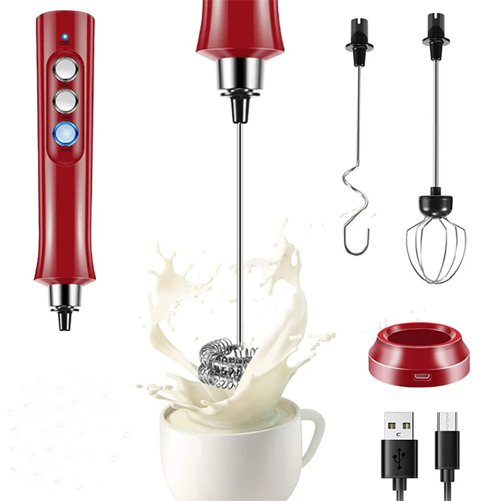 Electric Milk Frother Handheld Cordless - Coffee Foam Maker - Deribla Store