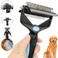 3-in-1 Pet Deshedding Brush - Dog & Cat Hair Remover with Knot Cutter - Deribla Store