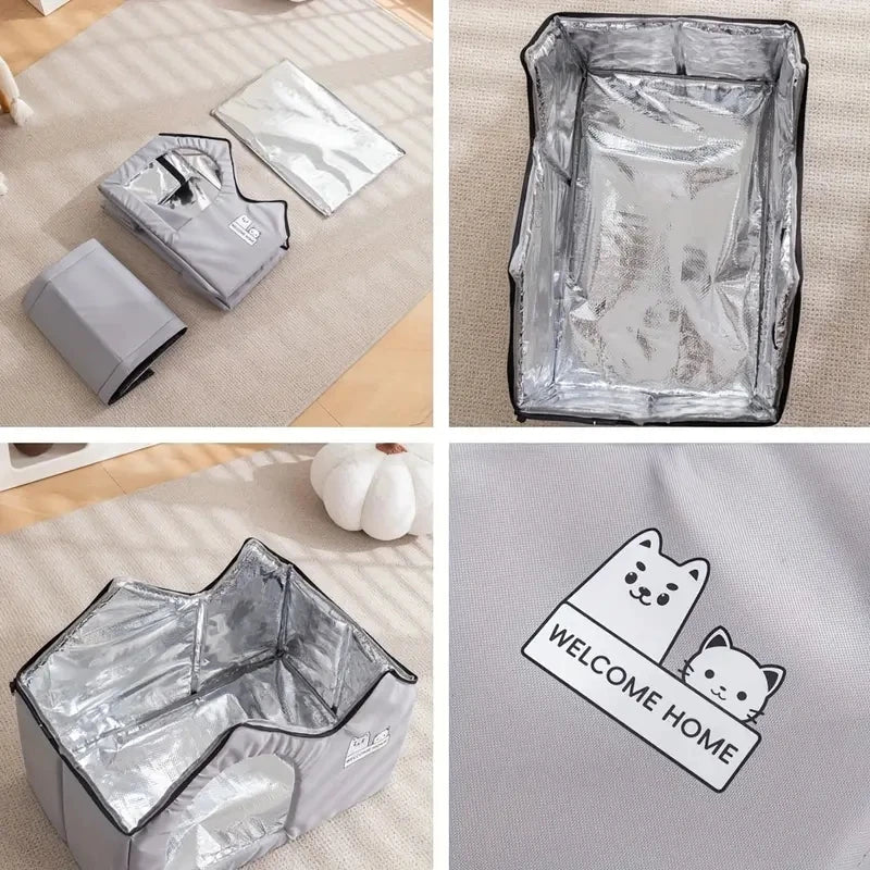 Cat Cooling House - Removable Ice Mat Bed for Summer Air Conditioning - Deribla Store