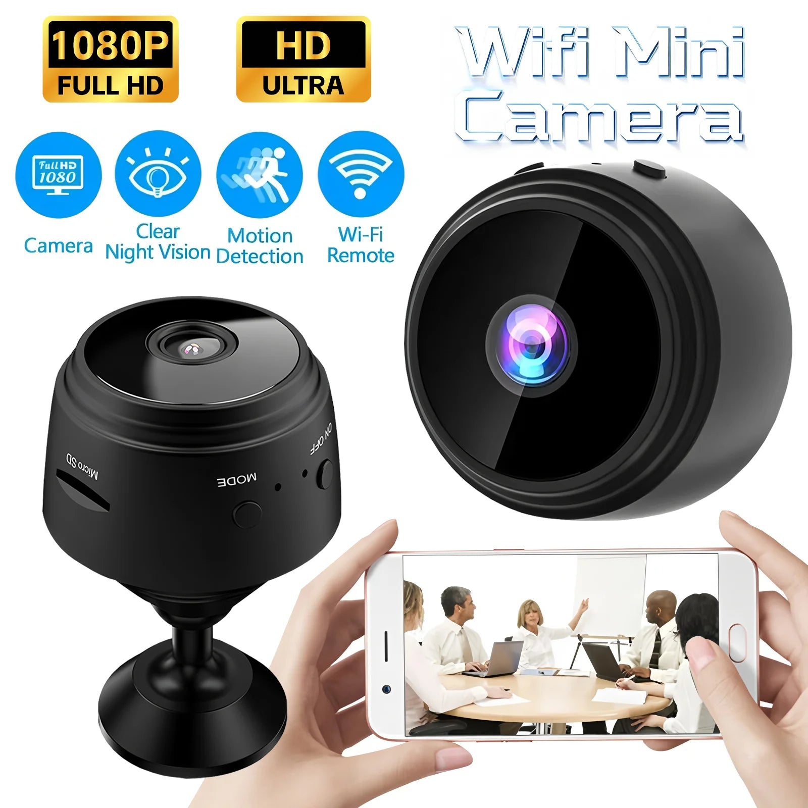 Mini Camera 1080P WiFi Wireless 