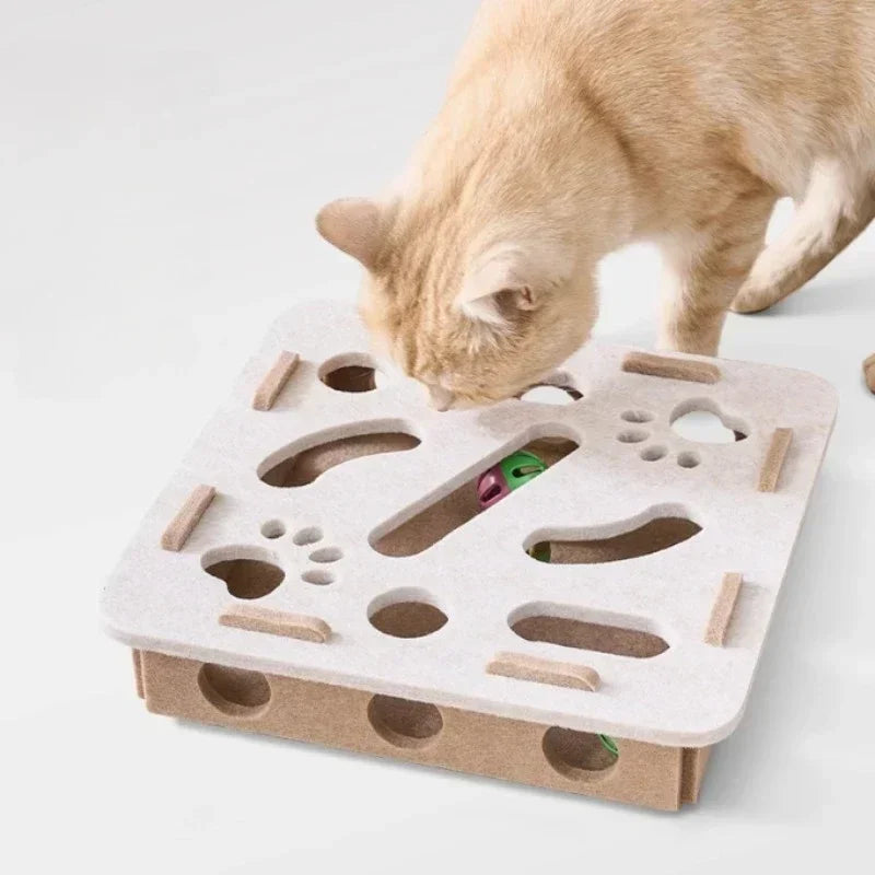 Interactive Cat Puzzle Toy - Mental Stimulation Maze Box for Indoor Cats - Deribla Store
