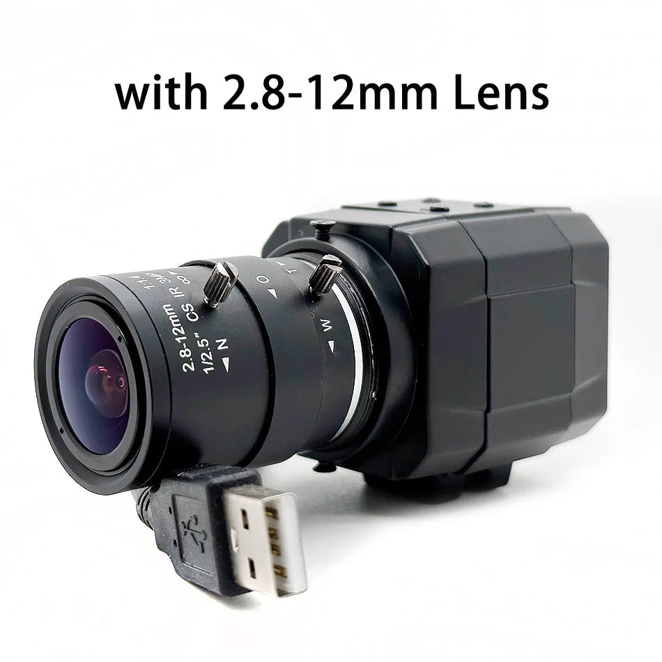 USB Camera 4K 8MP 30fps - Varifocal Lens 2.8-12mm UVC OTG
