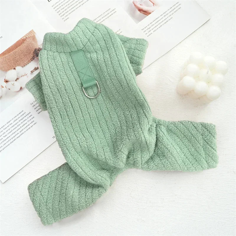 Winter Pet Plush Dog Jumpsuit