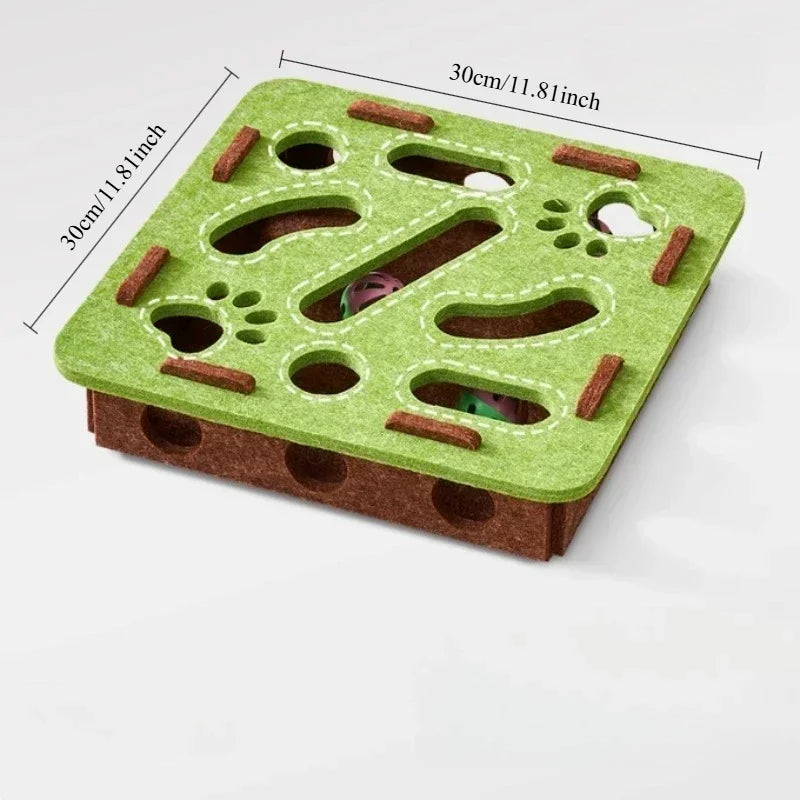 Interactive Cat Puzzle Toy - Mental Stimulation Maze Box for Indoor Cats - Deribla Store