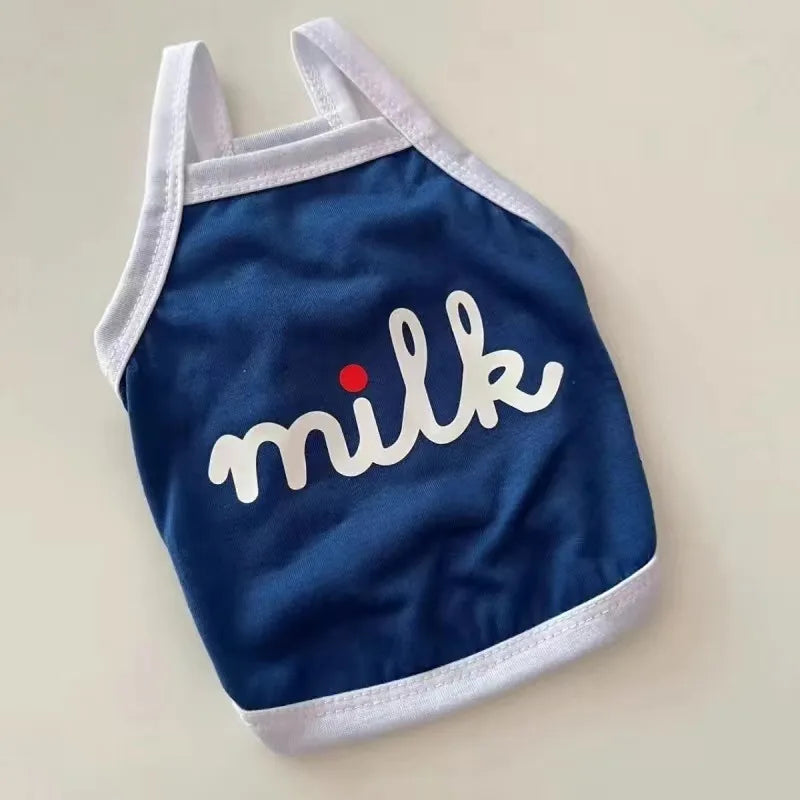 Pet Summer Vest - Breathable Letter Print T-Shirt for Small Dogs (S-2XL) - Deribla Store