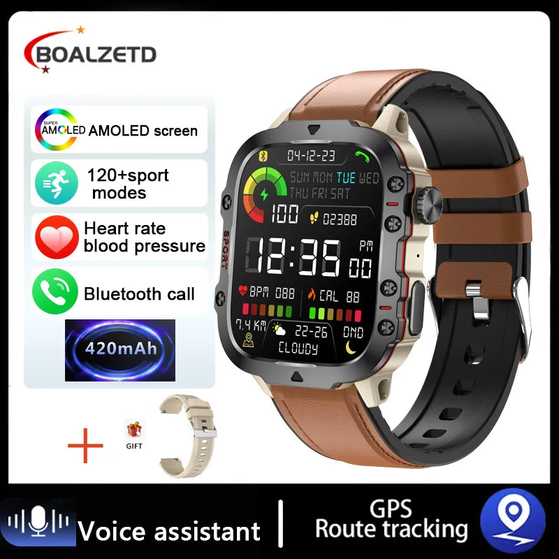 2025 New For Men Military Smart Watch Men IP68 5ATM Outdoor