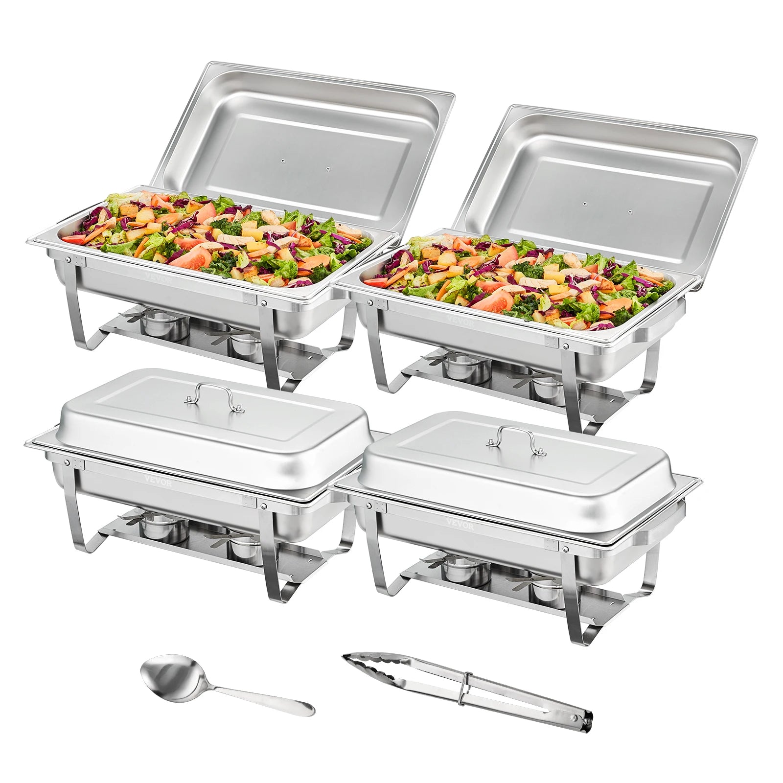 Chafing Dish Set 8QT Rectangle Stainless Steel