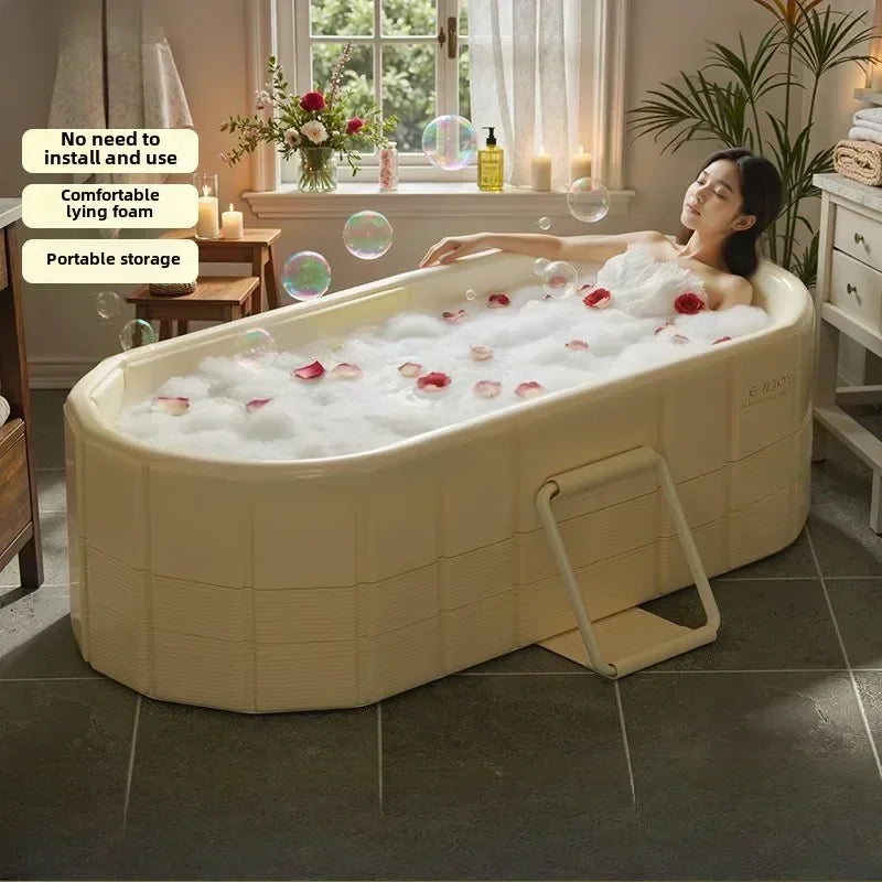 Folding Portable Bathtub - Double Adult Full Body Bath Tub - Deribla Store