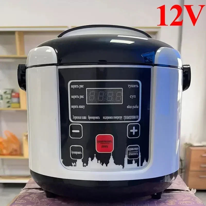 2L Portable Car Rice Cooker - 12V/24V Electric Mini Multicooker for Truck & Car Travel - Deribla Store