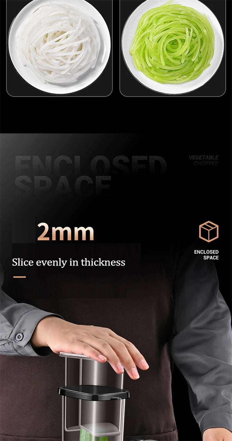 Electric Vegetable Cutter - 200W Multifunctional Slicer, Shredder & Grater with 3 or 5 Blades - Deribla Store