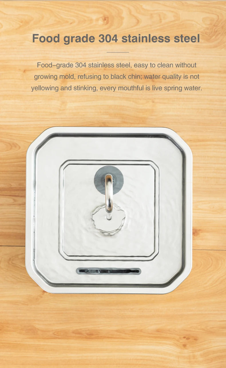 Smart Cat Water Fountain 4L - Wireless Dual Radar Stainless Steel Dispenser - Deribla Store