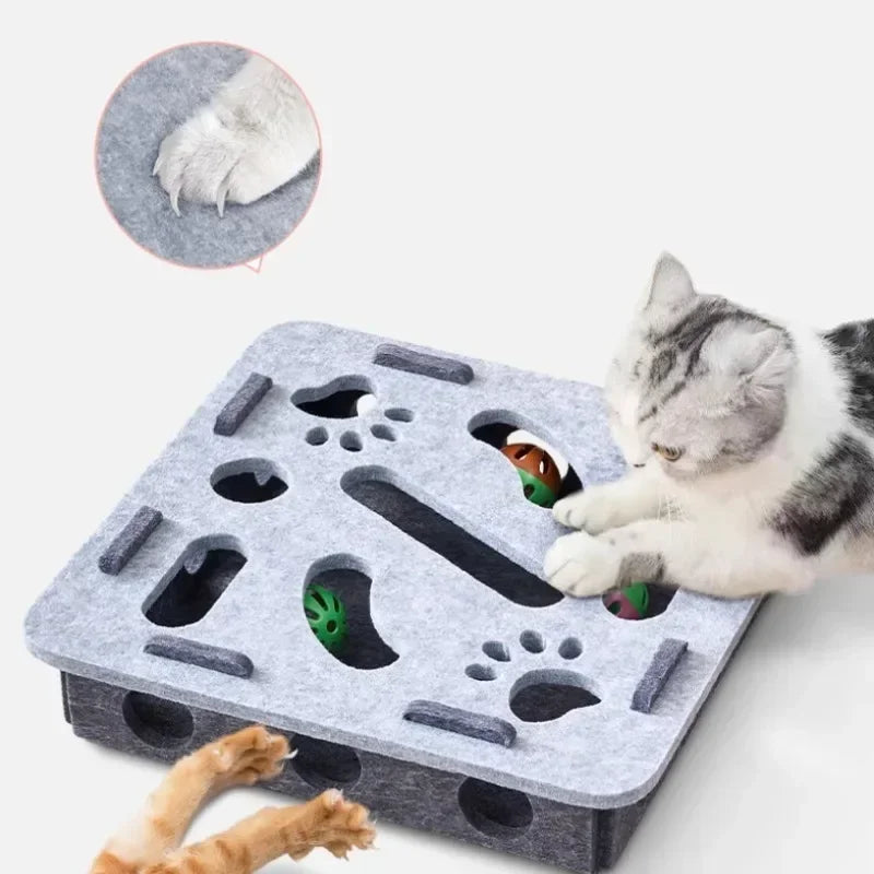 Interactive Cat Puzzle Toy - Mental Stimulation Maze Box for Indoor Cats - Deribla Store