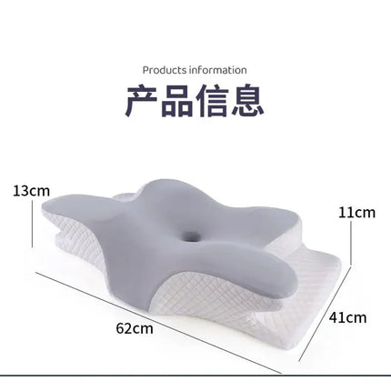 Cervical Memory Foam Neck Pillow – Orthopedic Contour Support for All Sleepers